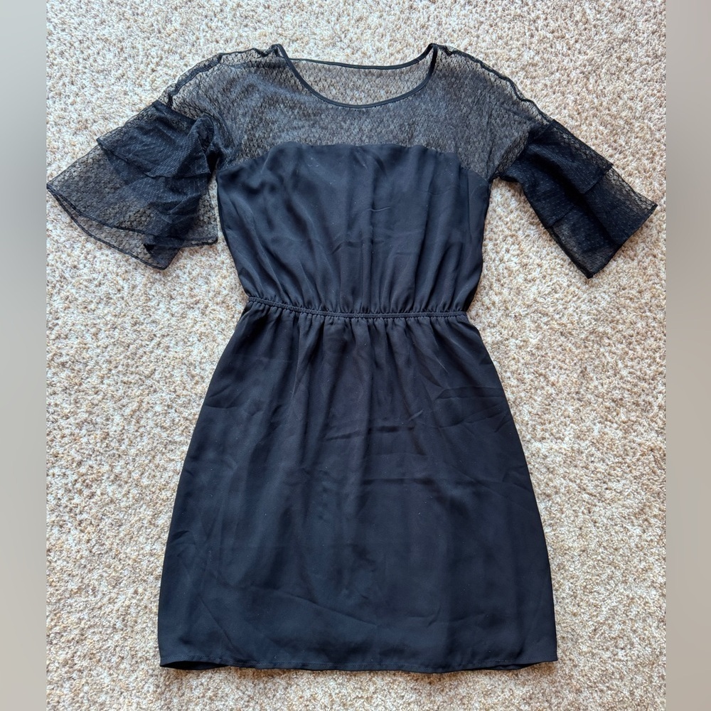 Express dress size 0 mesh, 3/4 sleeve, slip